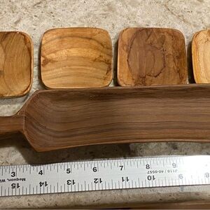 Charcuterie board wooden pieces.